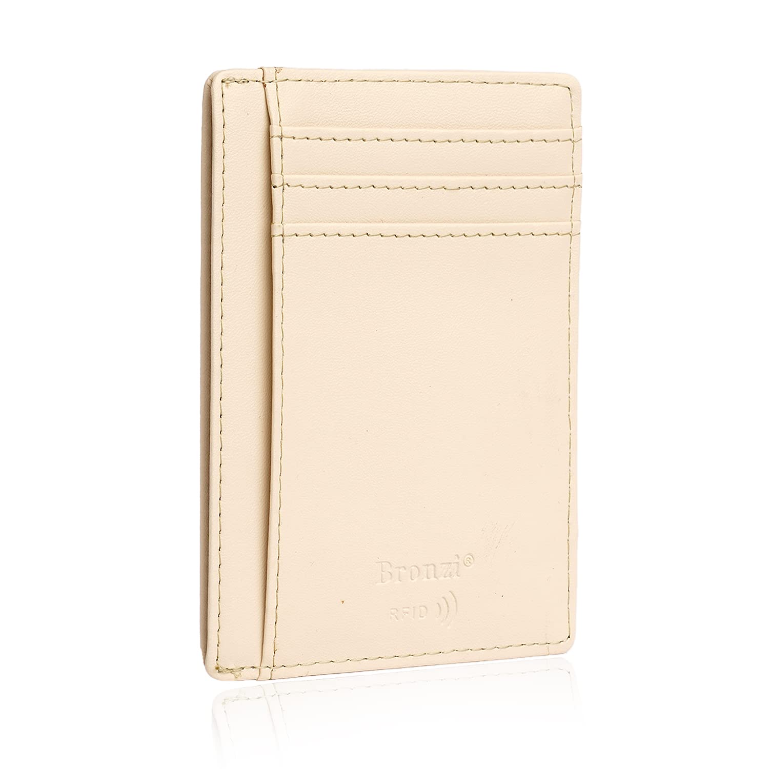 Bronzi® Portafoglio Porta Carte di Credito - Portafoglio Uomo Donna Slim Porta Carte Uomo - PortaCarte Mini - Protezione RFID - Confezione Regalo Smart Design Italiano