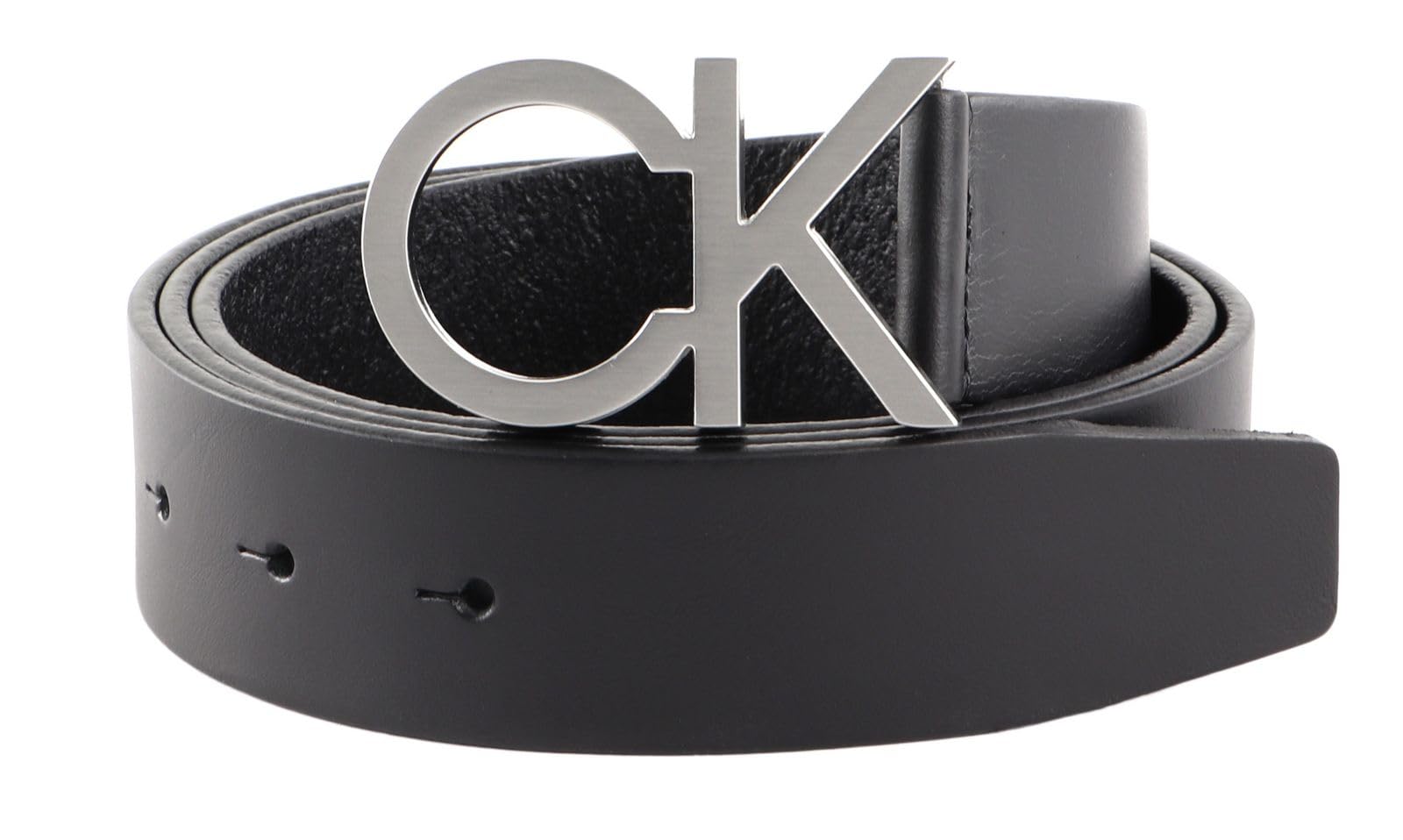 Calvin Klein Uomo Cintura Ck Buckle Belt 3.5 cm Cintura in Pelle 105 Nero (Ck Black)