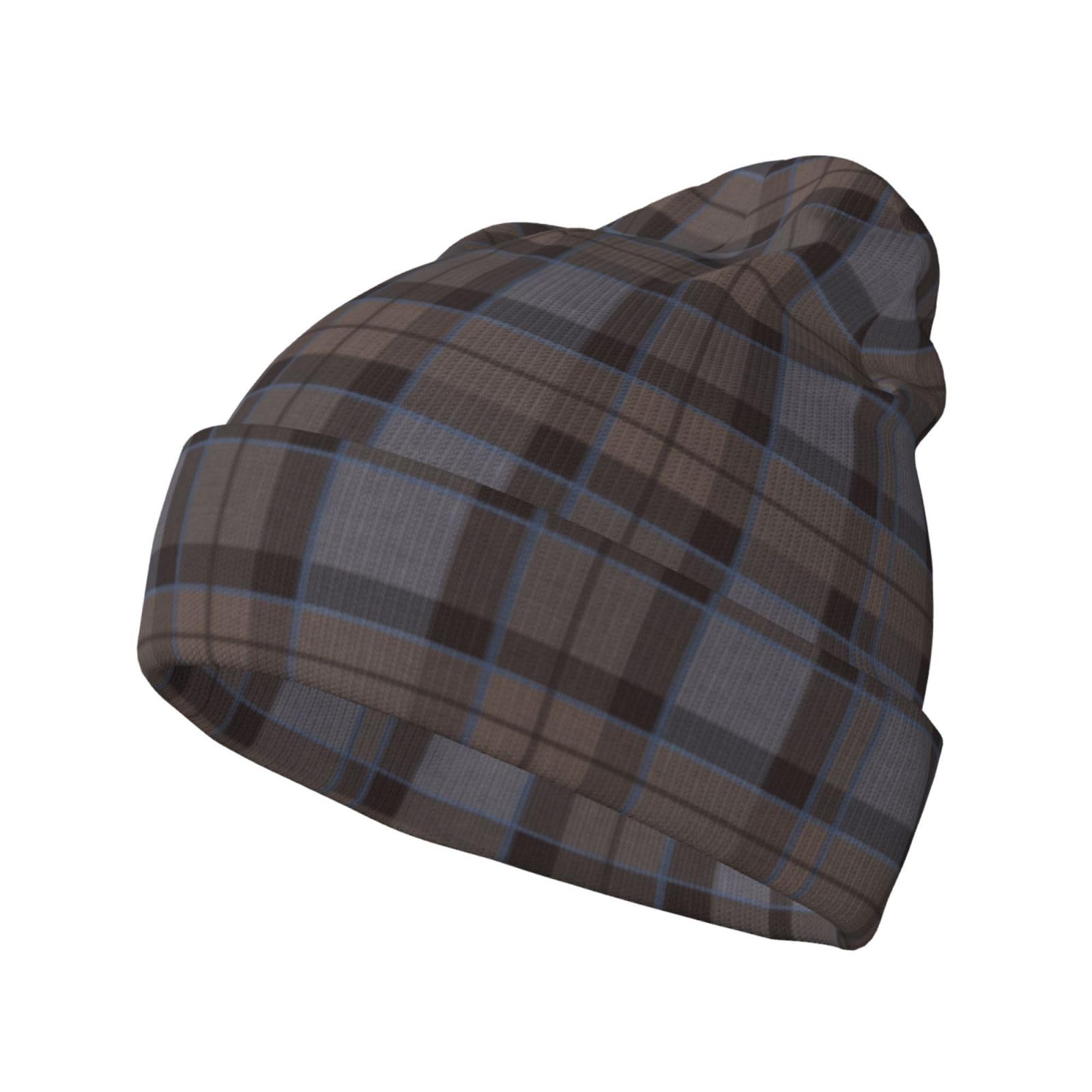LfearTesa Outlander Fraser Tartan Plaid,Pullover Knit Hat Skull Cap Polyester Balaclava Slouchy Beanie Running Hat