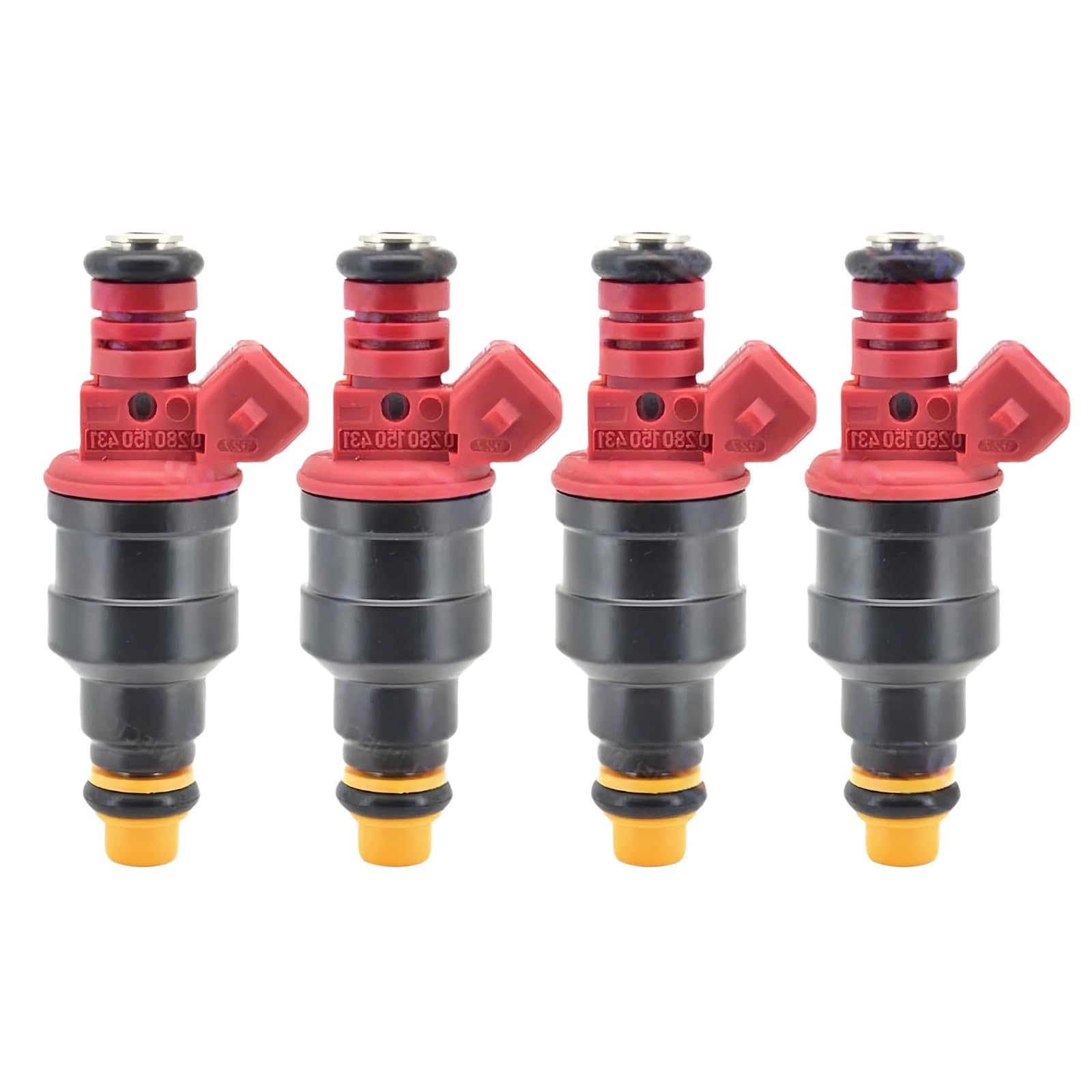 4 pezzi 0280150431, compatibile con SAAB 9-3 900 9000 2.0L 2.3L I4 Turbocompressore Iniettore di carburante