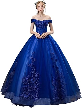 Amazon | [Alinlofse] 花付き パーティードレス ふんわり 舞踏会