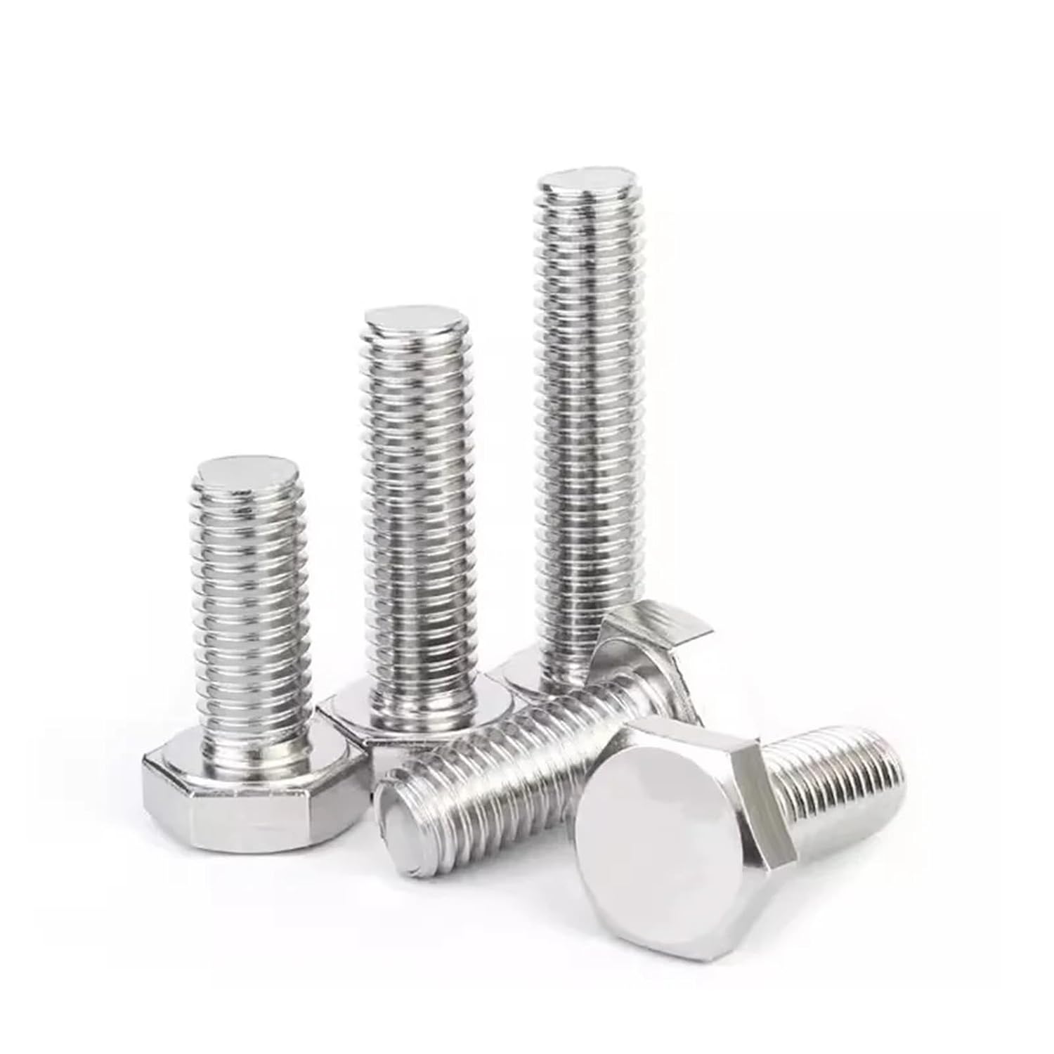 M3 M4 M5 M6 316L Stainless Steel A4-70 Outer Hexagon Bolts 35 40 50 60 70 80 90 100 150mm Length Long Hex Bolts Full Thread(M4x16mm 20pcs)