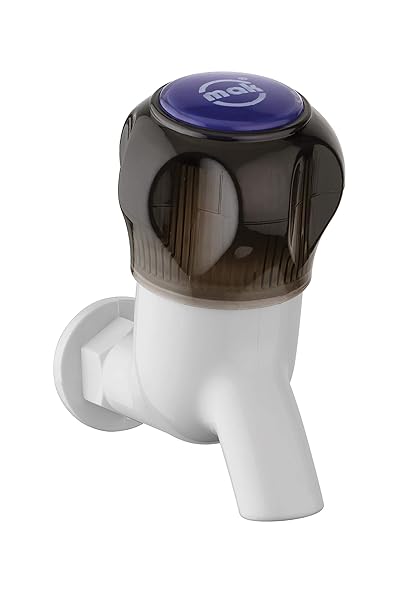 Axtry Pack Of 3 Mak ABS Plastic Water Tap/Plastic Bib Cock/Routing Tap for Water Outlet/Washing Kitchen Sink Tap/Bathroom Bibcock for Hot & Cold Water/Basins Cock (1/2 Inch  15mm) (Black)