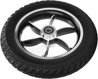Wheelchair Wheel, 10in Heavy Duty Front Wheelchair Wheel, Aluminum Alloy Wheel Hub, Low Noise Solid Caster Wheel Replacement for Wheelchair, Walker, Rollator, Trolley, Cart