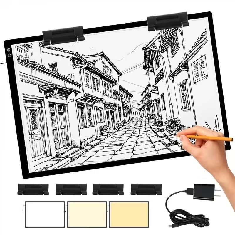 KOBAIBAN Upgrade Rechargeable A1 Light Pad for Diamond Art Painting(35.4''x 23.6''), Extra Large LED Tracing Light Box for Drawing,6000mAh Battery Powered Light Board, Light Table for Artist Sketching