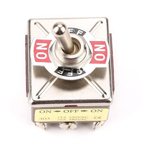Interruptor de palanca de 3 posiciones, 1 mini interruptor de palanca de 3 posiciones 4PDT 12 pines 0.472 in 4pdt interruptores de palanca