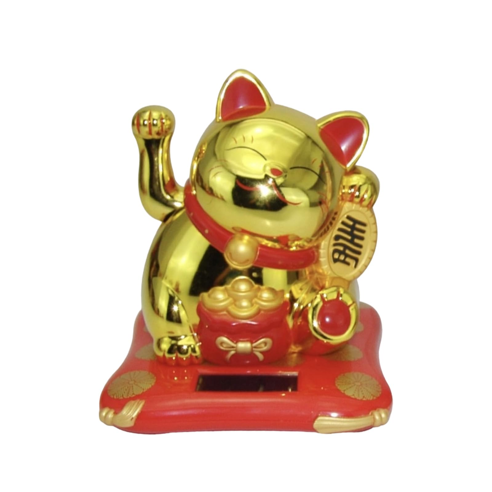 Tsophreniq Battery Complimentary Solar Power Waving Puss Statue Vehicle Interior Decoration Item Compact Celebratory Cultural Present Solar Successful Puss Car Decoration