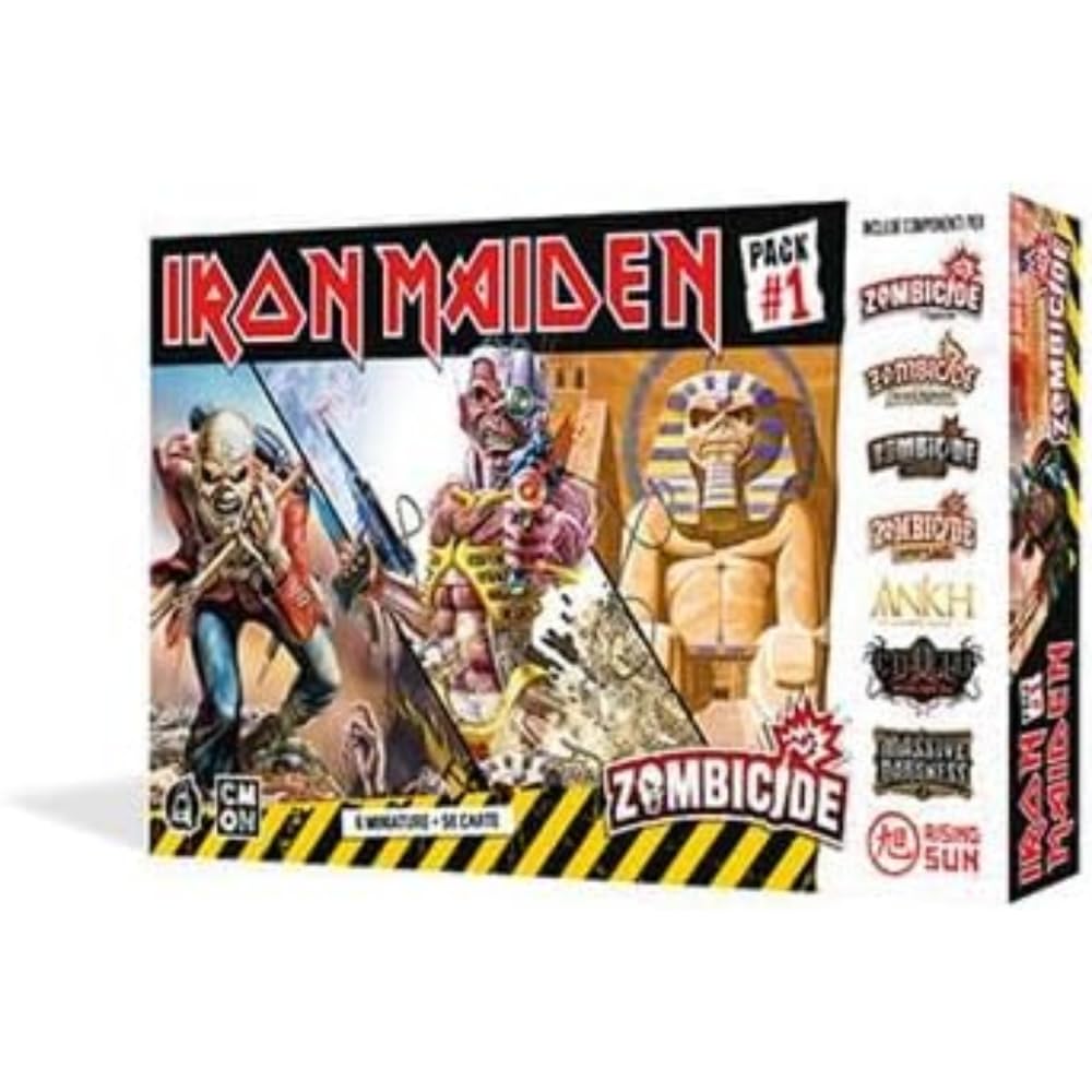 Asmodee - Zombicide, 2nd Ed - Iron Maiden Pack 1, Expansion Board Game, Pack 1