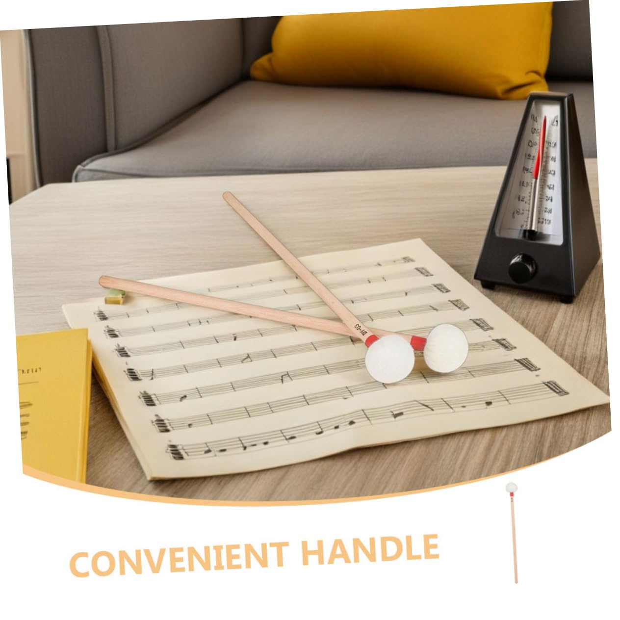 ifundom 4 Piezas Mazos de Timbales con Cabeza de Fieltro Baquetas de Timbales con Mango de Madera para Percusión para Marimba de Concierto