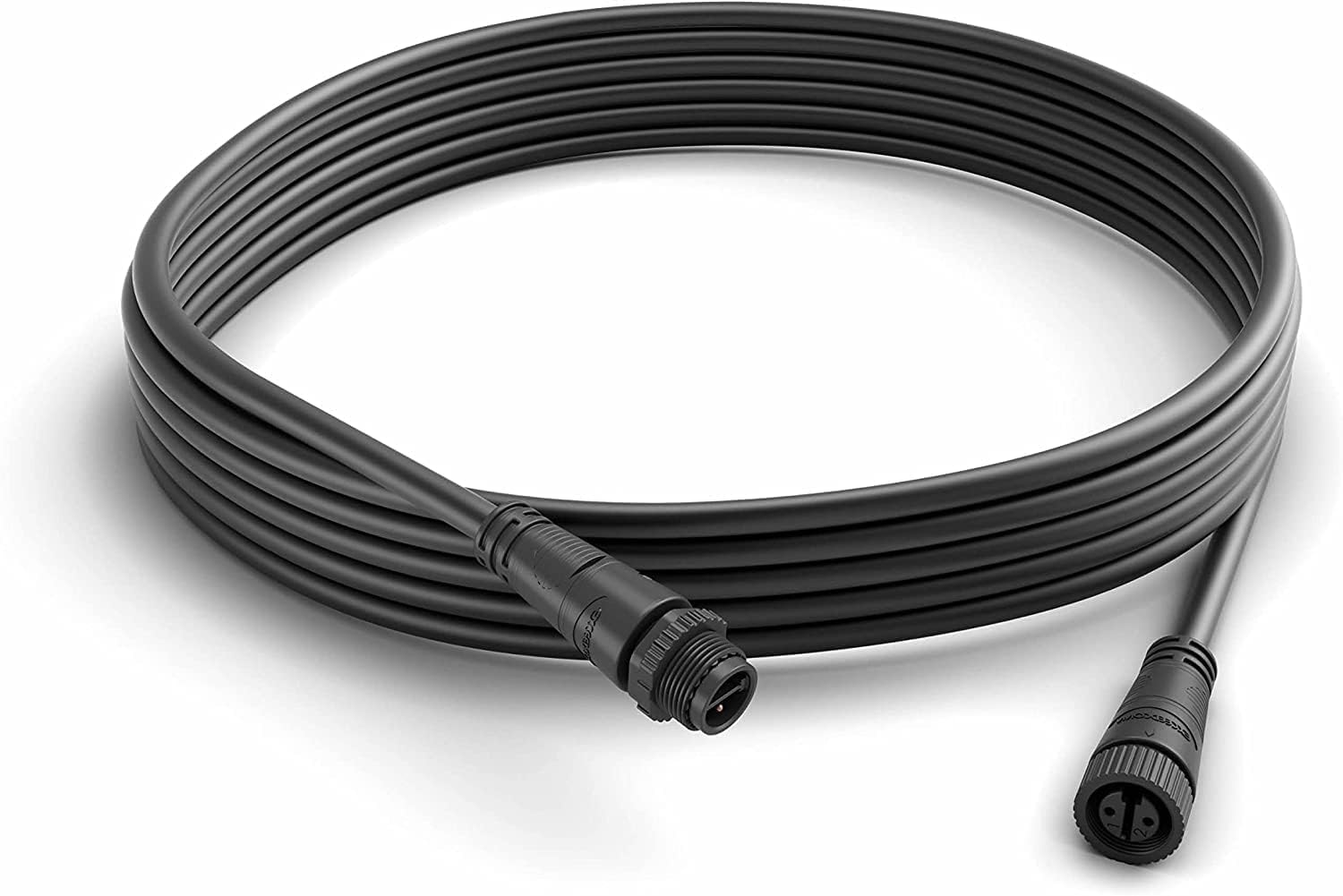 Philips Hue White & Color Ambiance Outdoor Lightstrip 2m 684lm, dimmbar & Niedervolt-Verlängerungskabel, für alle Hue Niedervolt Aussenleuchten, 5m