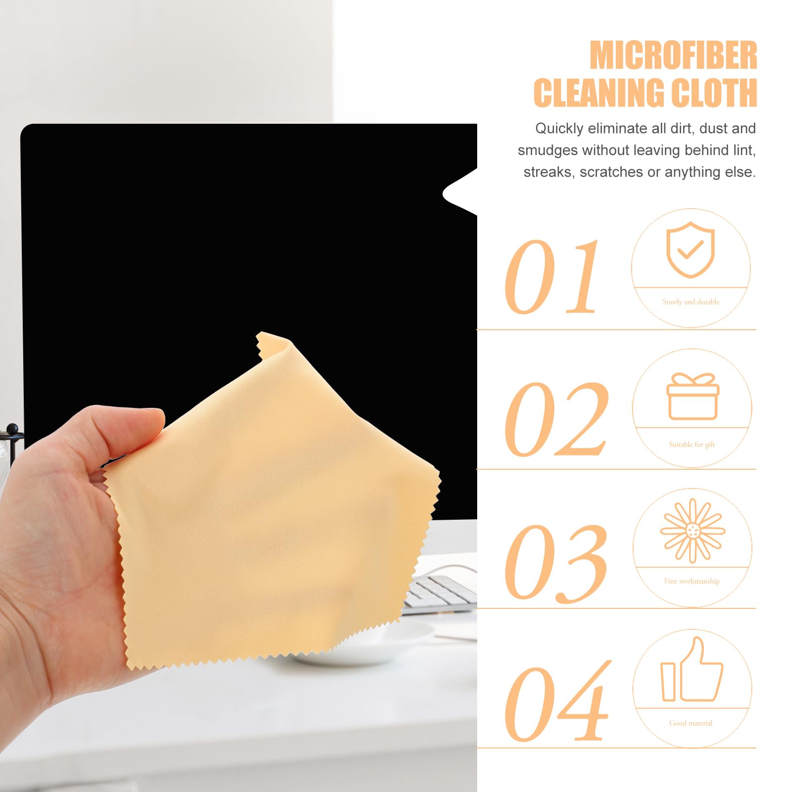 Paños De Limpieza De Microfibra Para Gafas Cámaras Y Pantallas Electrónicas Eliminan Manchas Y Huellas Sin Pelusa Ligero Y Portátil 5.5X5.5 Pulgadas