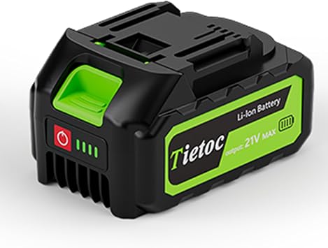 tietoc 21V 5000mAh 5.0AH Lithium-Ion Battery - Compatible Mini Chainsaw & Leaf Blower, High-Capacity Rechargeable Power Source with Over-Charge Protection 1PACK