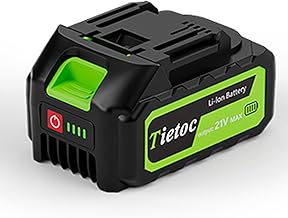 tietoc 21V 5000mAh (5.0AH) Lithium-Ion Battery - Compatible Mini Chainsaw & Leaf Blower, High-Capacity Rechargeable Power Source with Over-Charge Protection (1PACK)
