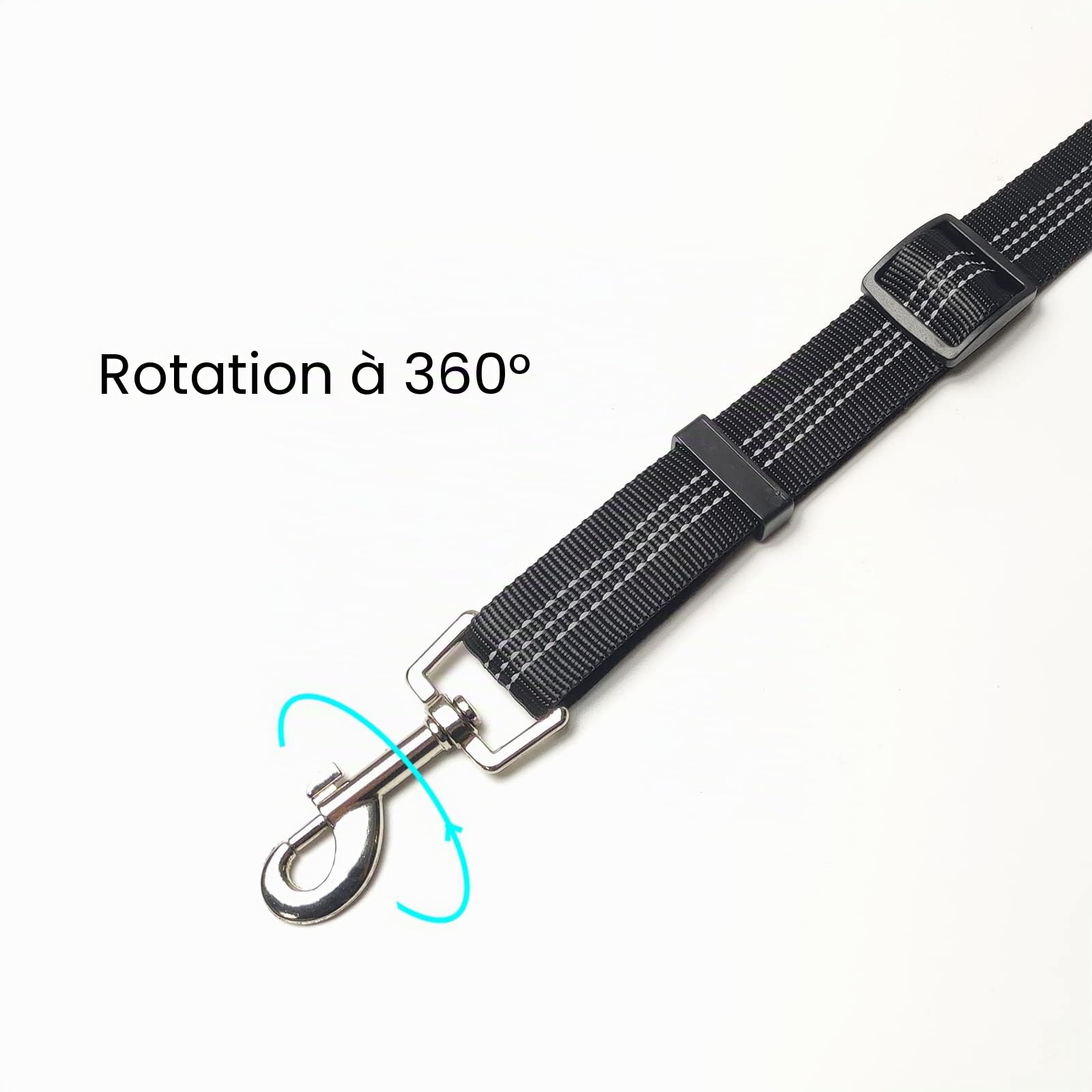 Ceinture Sécurité Chien Voiture - Ceinture Sécurité Chien, Petit Chien, Chien de Taille Moyenne (Noir)
