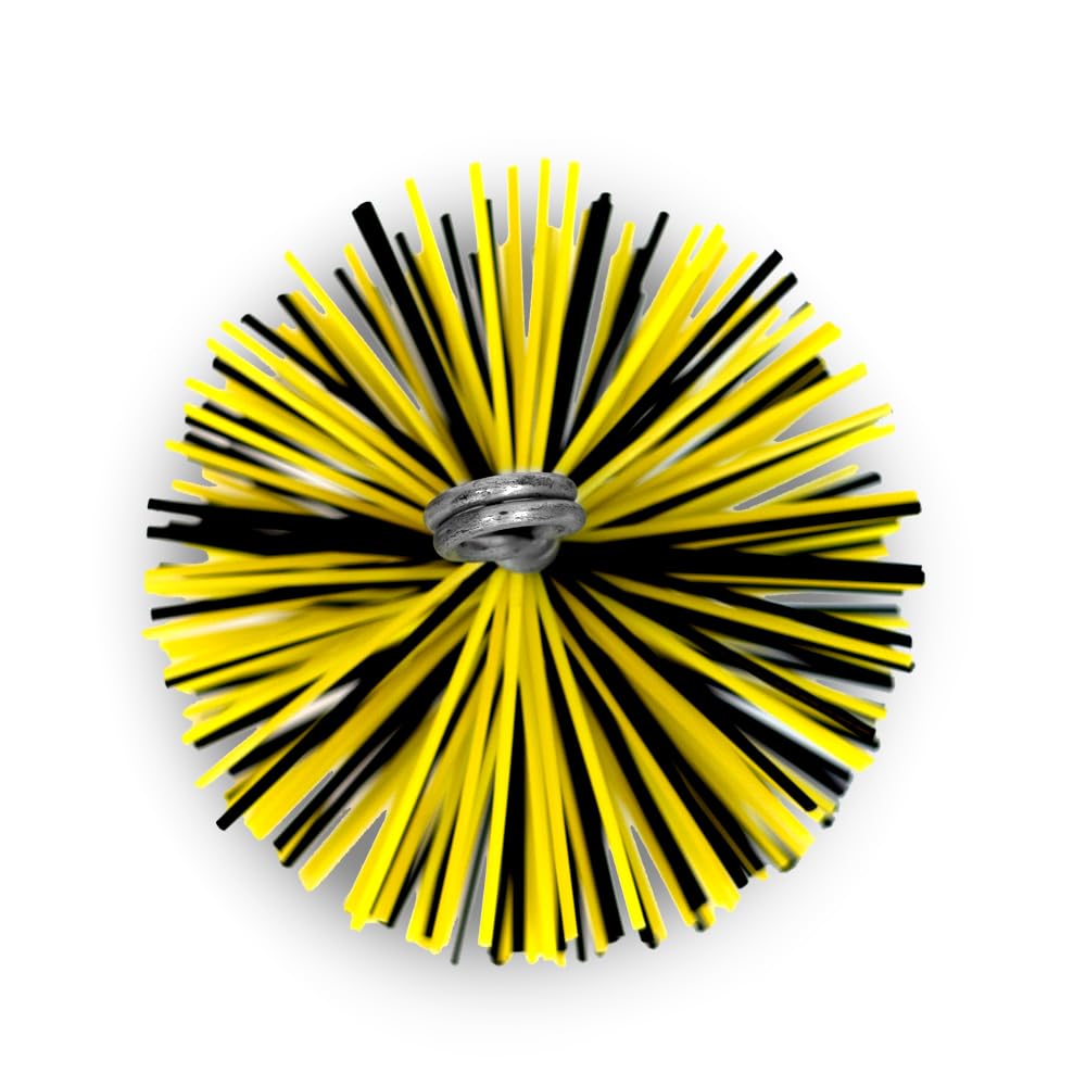 Kit de ramonage Oskar avec manivelle | 1120cm (11,2m) longueur 125 mm diamètre | professionnel | Brosse hérisson