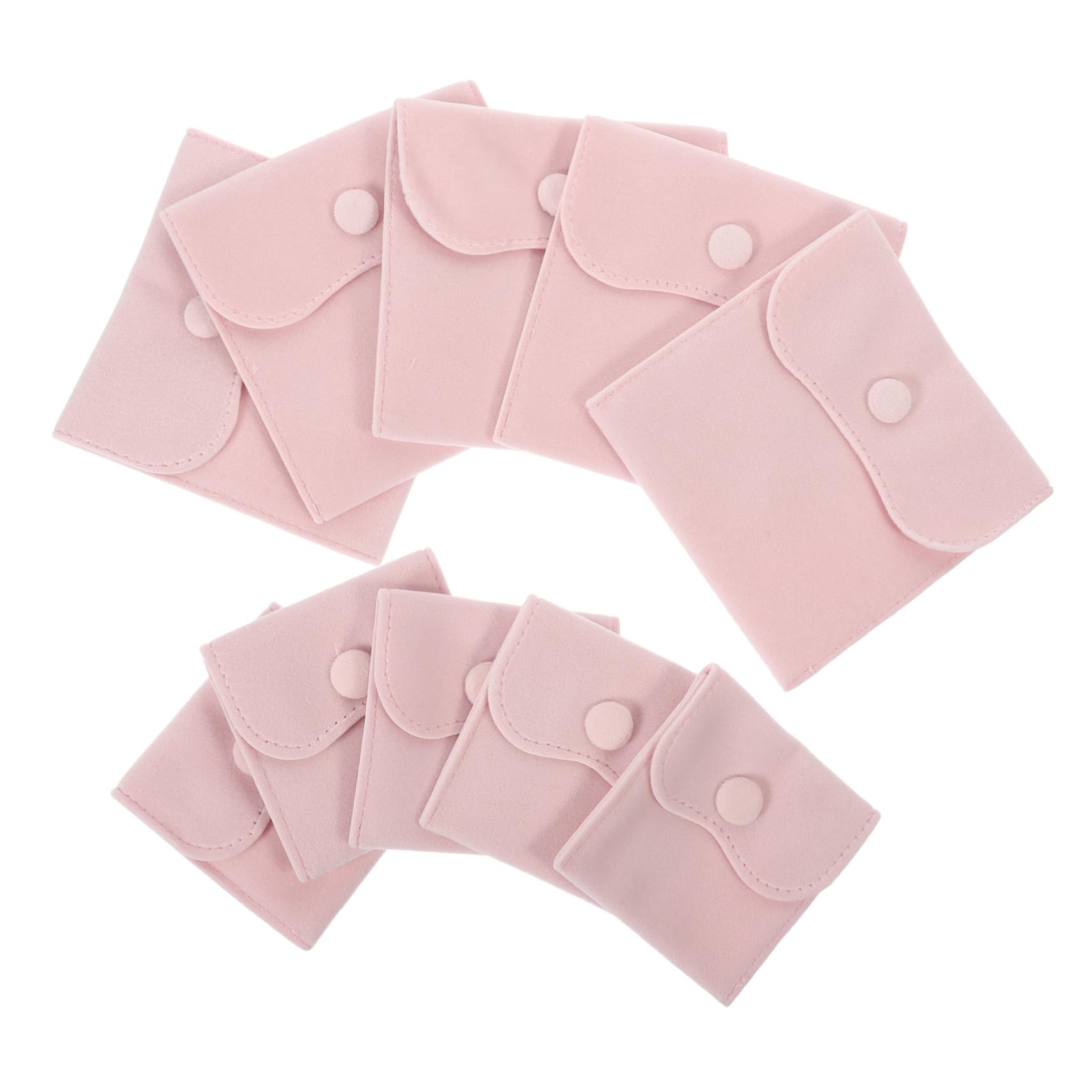 FOMIYES 40 Stk Aufbewahrungstasche Für Schmuck Armband Taschen Kleine Ringtasche Empfindliche Schmuckverpackungsbeutel Elegante Schmucktasche Schmuckbeutel Taschen Kleine Tasche Samt Rosa