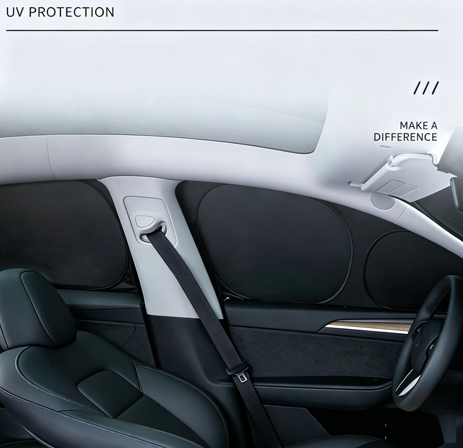 Tende Parasole Oscuranti per Auto, per Volvo V90 Cross Country (254; 2016–2025), Clip-On Isolamento Termico Efficace, Protezione UV e Privacy, Ideale per Campeggio,2 Front Side