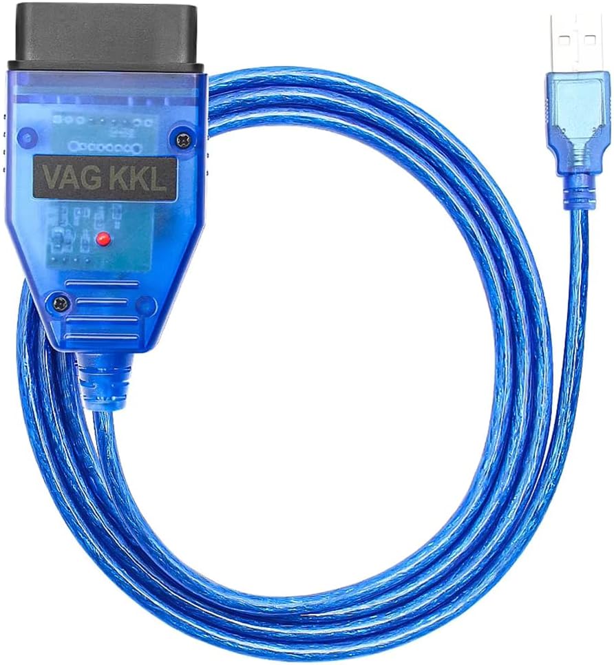 OBD2 KKL for VAG-COM 409.1 for VCDS USB Cable for VAG, for VW, for Audi, for Seat, for Volkswagen for Skoda Vehicles from 1996 Later, Car ECU Scan Tool OBD2 to USB Cable for Windows XP Diagnostic