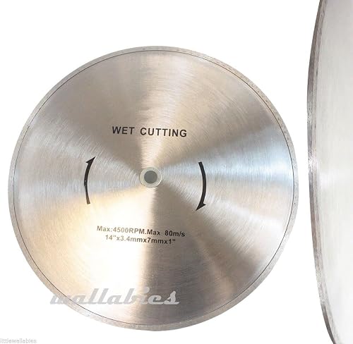 14" WET DIAMOND CUT OFF SAW BLADE TOOL FOR STONE CONCRETE TILE