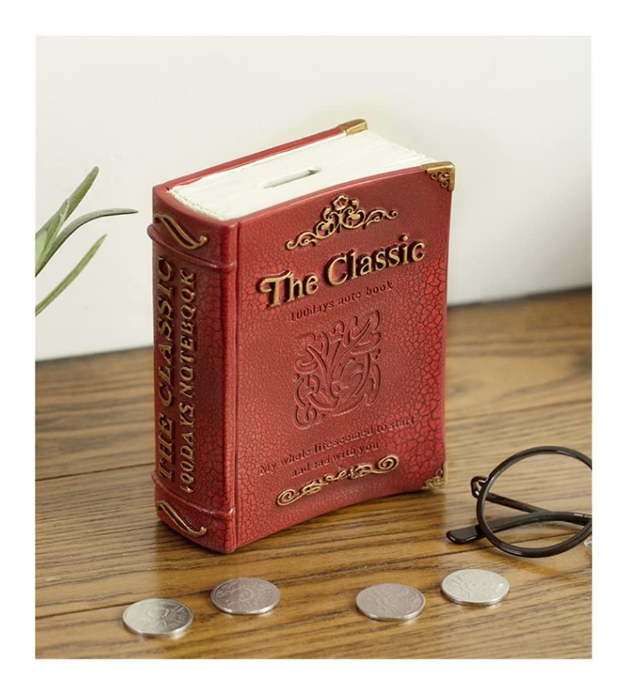 Amazon.co.jp: 貯金箱 貯金箱 コインバンク 創作英英辞典ブック 大貯金箱 素晴らしい贈り物 (Color : Green, Size :  21.3*15.4*8cm) : おもちゃ