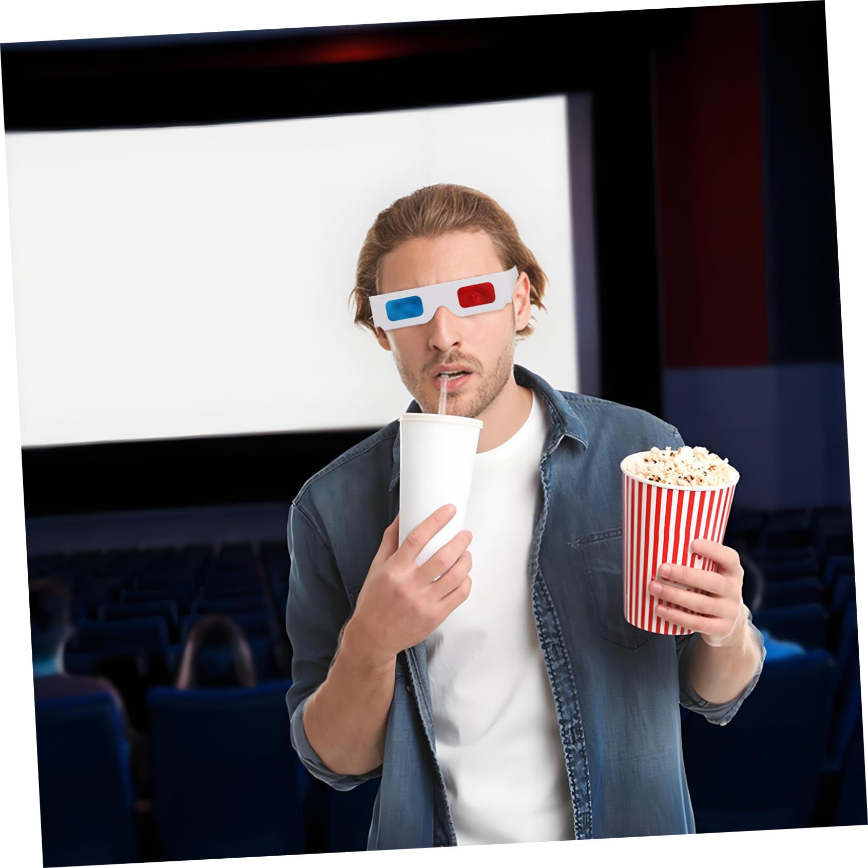 Occhiali 3d Cinema 100 Pezzi in Carta per Film