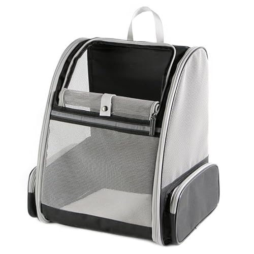 猫用旅行バッグ、大型、折りたたみ式ペット輸送バッグ、窓付き、メッシュ素材、小型犬に最適、軽量、肩掛け、散歩、旅行、病院訪問用、収納簡単、コンパクト、安全設計