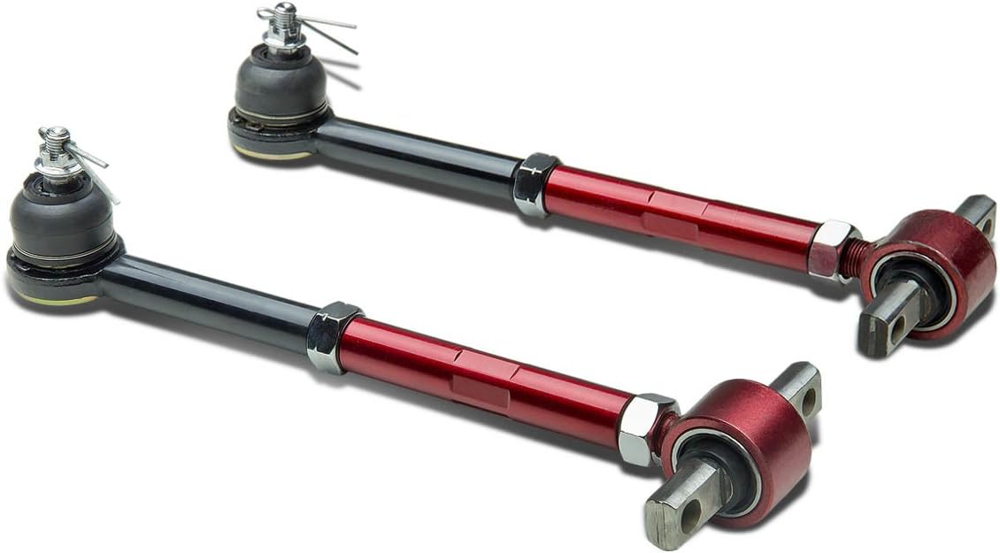 Auto Dynasty Compatible with Honda Accord/Acura TL/CL Adjustable Ball Joint Rear Camber Kit (Red) - CB/CD
