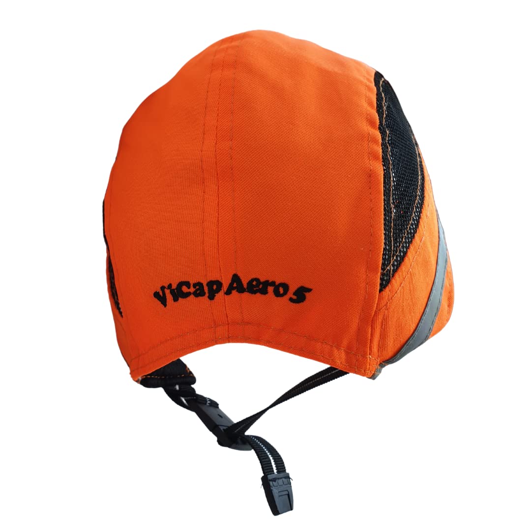 ViCap Aero Orange Anstoßkappe/Sicherheitskappe mit ABS-Schale & Warnschutz (Orange)