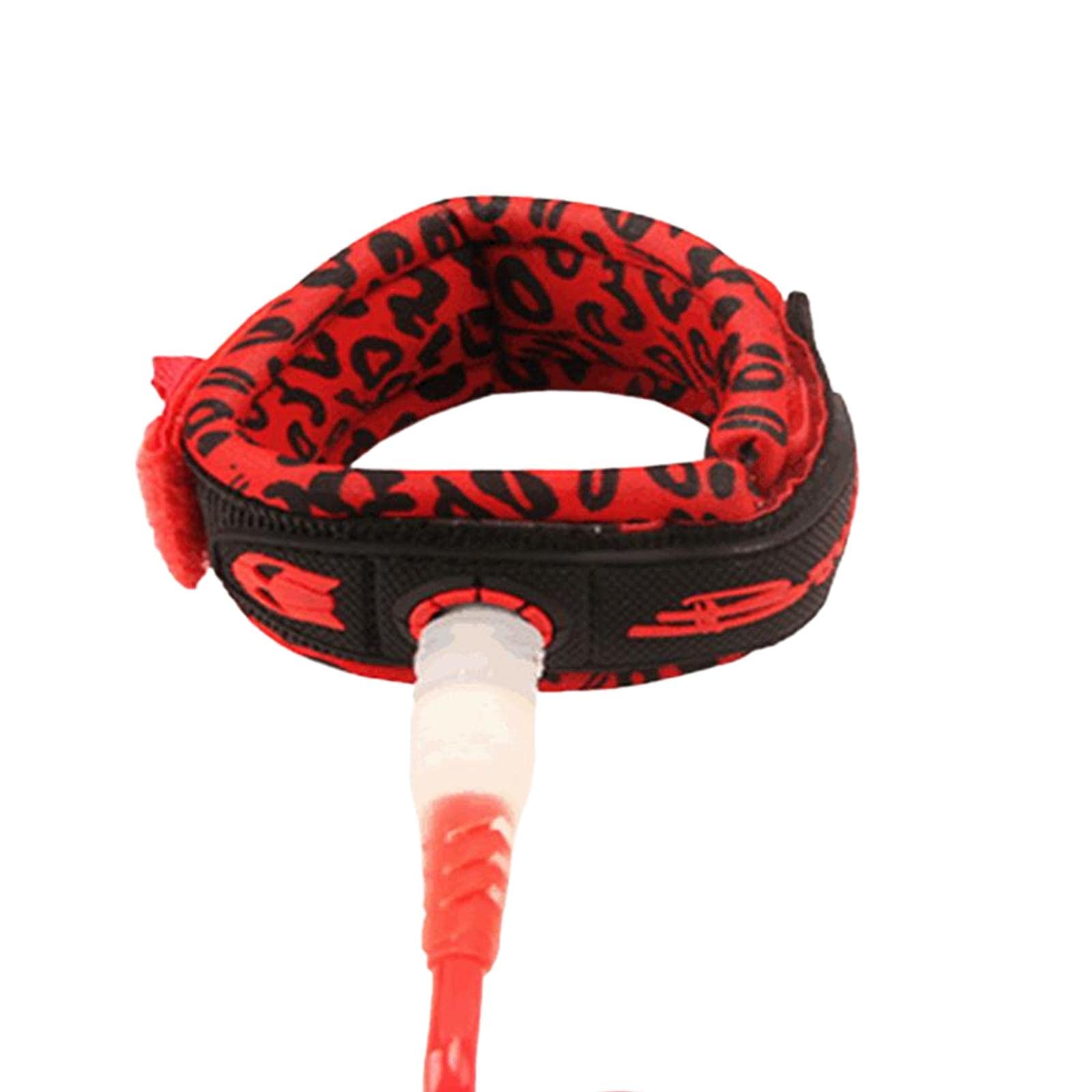 Oshhni Surf Leine Sicherheitshandseil Universelles weiches elastisches Beinseil Surfleine für Shortboard Kajakfahren Schwimmen Bootfahren Zubehör, Rot