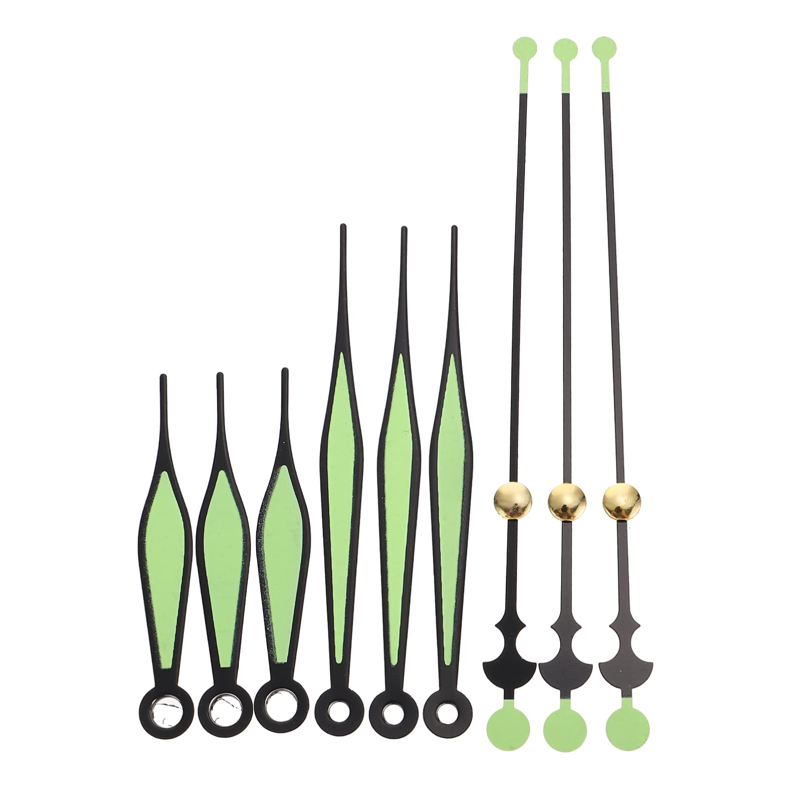 Glow in The Dark Clock Hands: 10 Sets Clock Mechanism Replacement Clock Movement Kit Home DIY Clock Movement