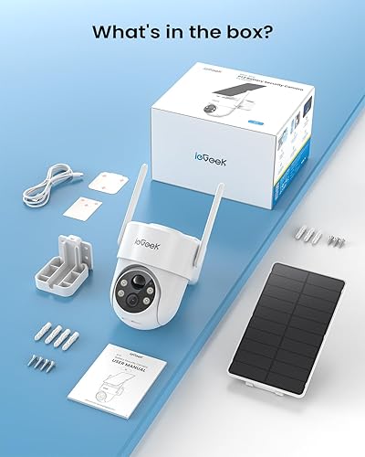 Miniatura 8 de ieGeek Security Cameras Wireless Outdoor, 2K Cameras for Home Security, IP66 Security Camera, 360° Outdoor Camera, Color Night Vision, AI Detection,