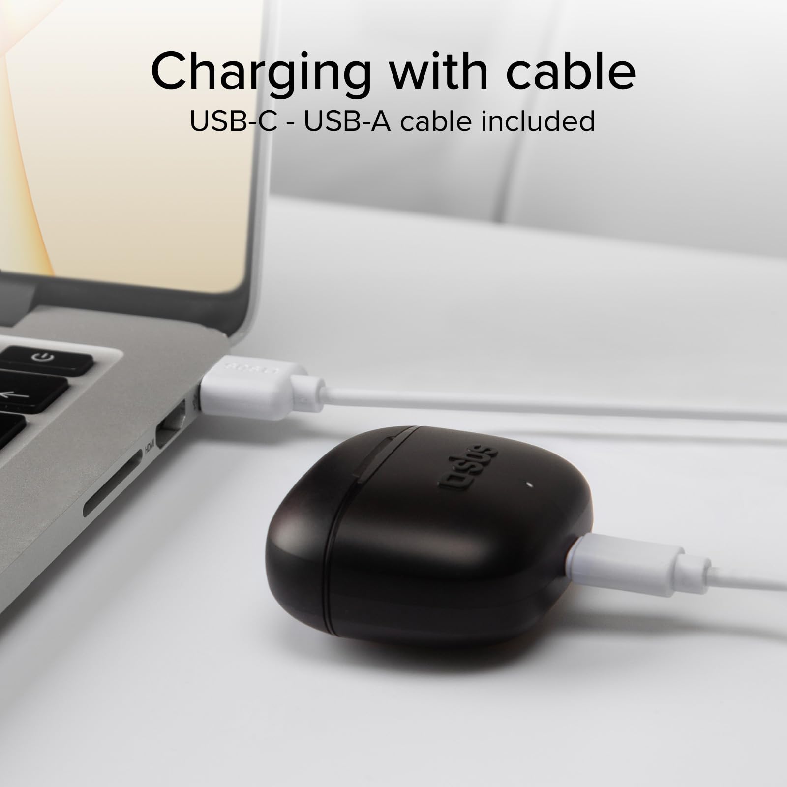 SBS Go Pods TWS - Cuffie Auricolari Semi In-Ear True Wireless Stereo, Custodia di Ricarica, Microfono Integrato, Controlli Touch, per Smartphone, Tablet, Laptop, 12 Ore Riproduzione, Nero