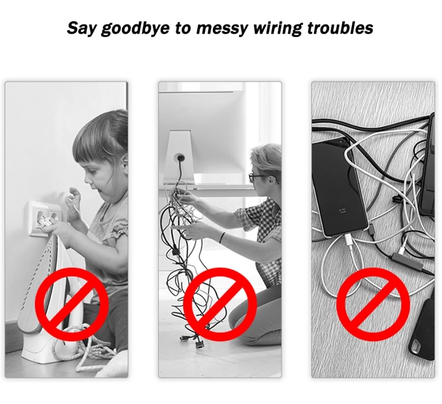 Pudełko do zarządzania kablami, schowek na kabel, organizer na przewody telewizyjne, komputer, router i koncentrator USB na biurko domowe biuro kuchnia, pudełko do przechowywania na biurko, dekoder