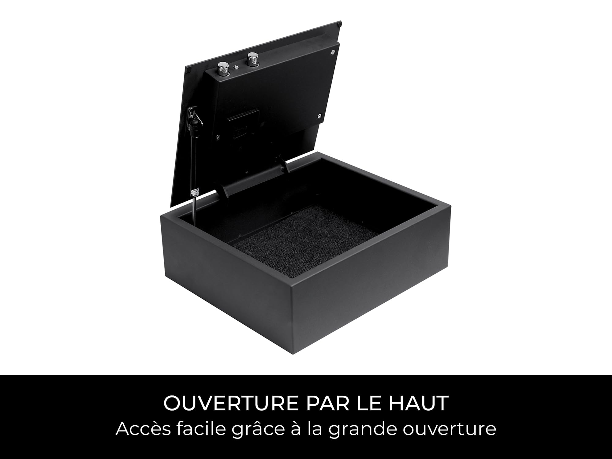 Corby Mayfair Coffre-fort numérique pour ordinateur portable avec ouverture sur le dessus Noir