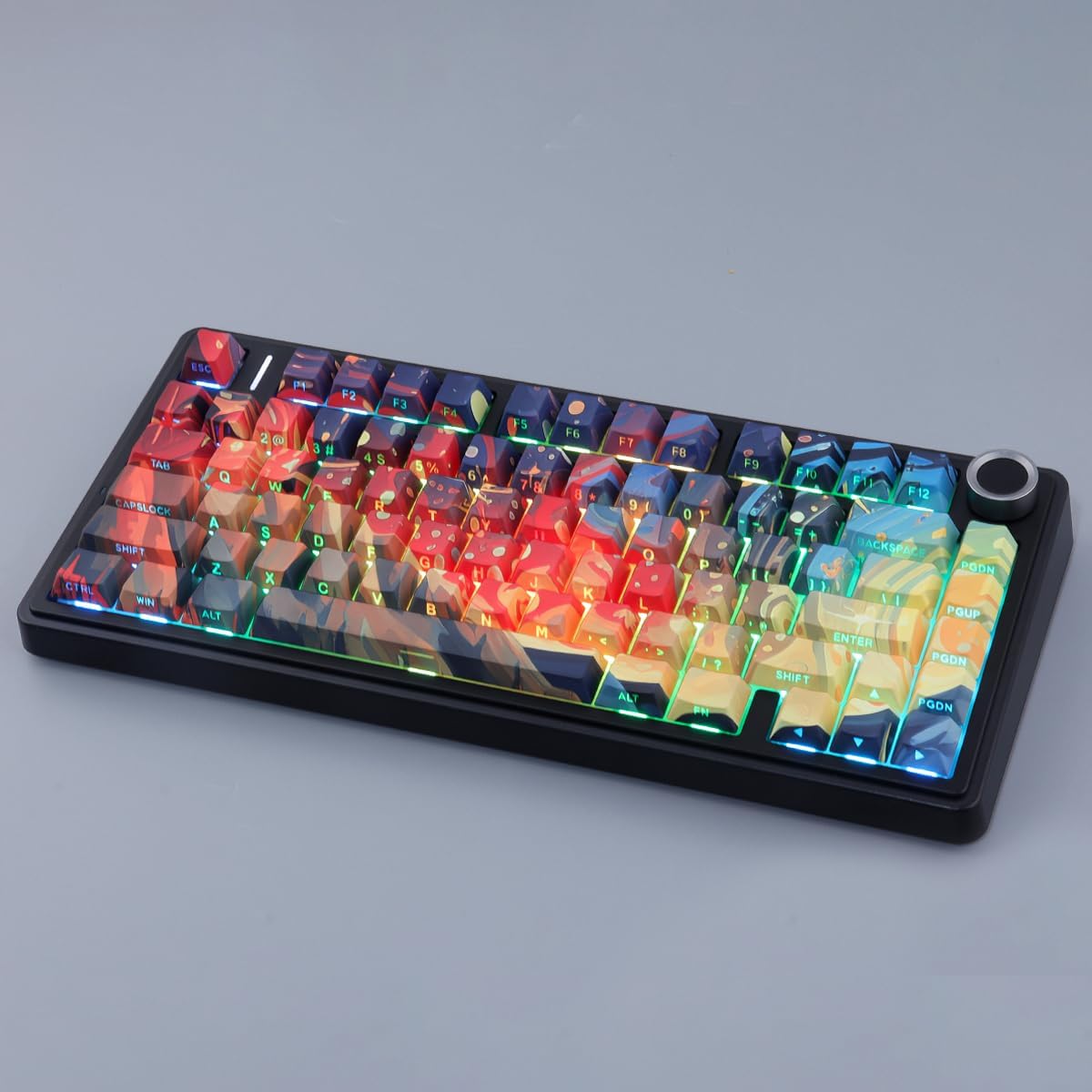 JOMKIZ Van Gogh Keycaps PBT Side Print Shine-Through - The Starry Night Theme Cherry Profile Keycap Set, 128 Keys, Cherry MX Compatible, Dye-Sublimation Keycaps for Mechanical Keyboard