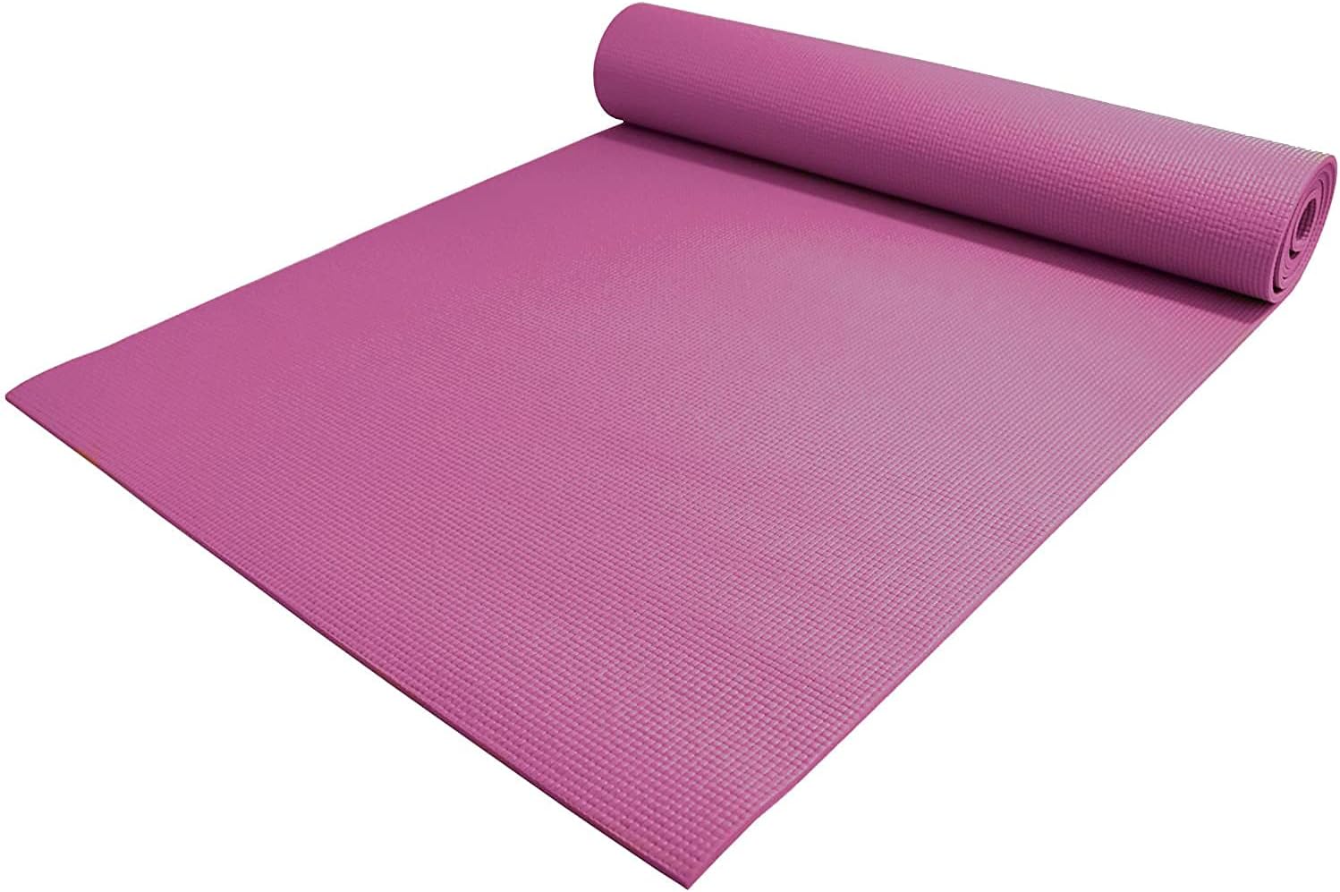 YogaAccessories 1/4" Thick High-Density Deluxe Non-Slip Exercise Pilates & Yoga Mat, Dark Lavender
