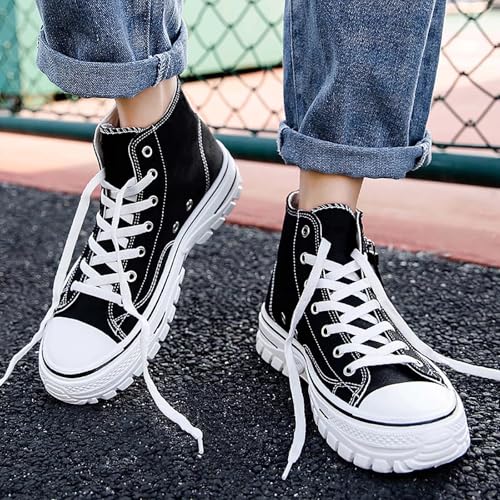 Men's High Top Canvas Shoes Walking Shoes for Men Comfort Fashion Casual Skate Sneakers with Soft Out-Sole4