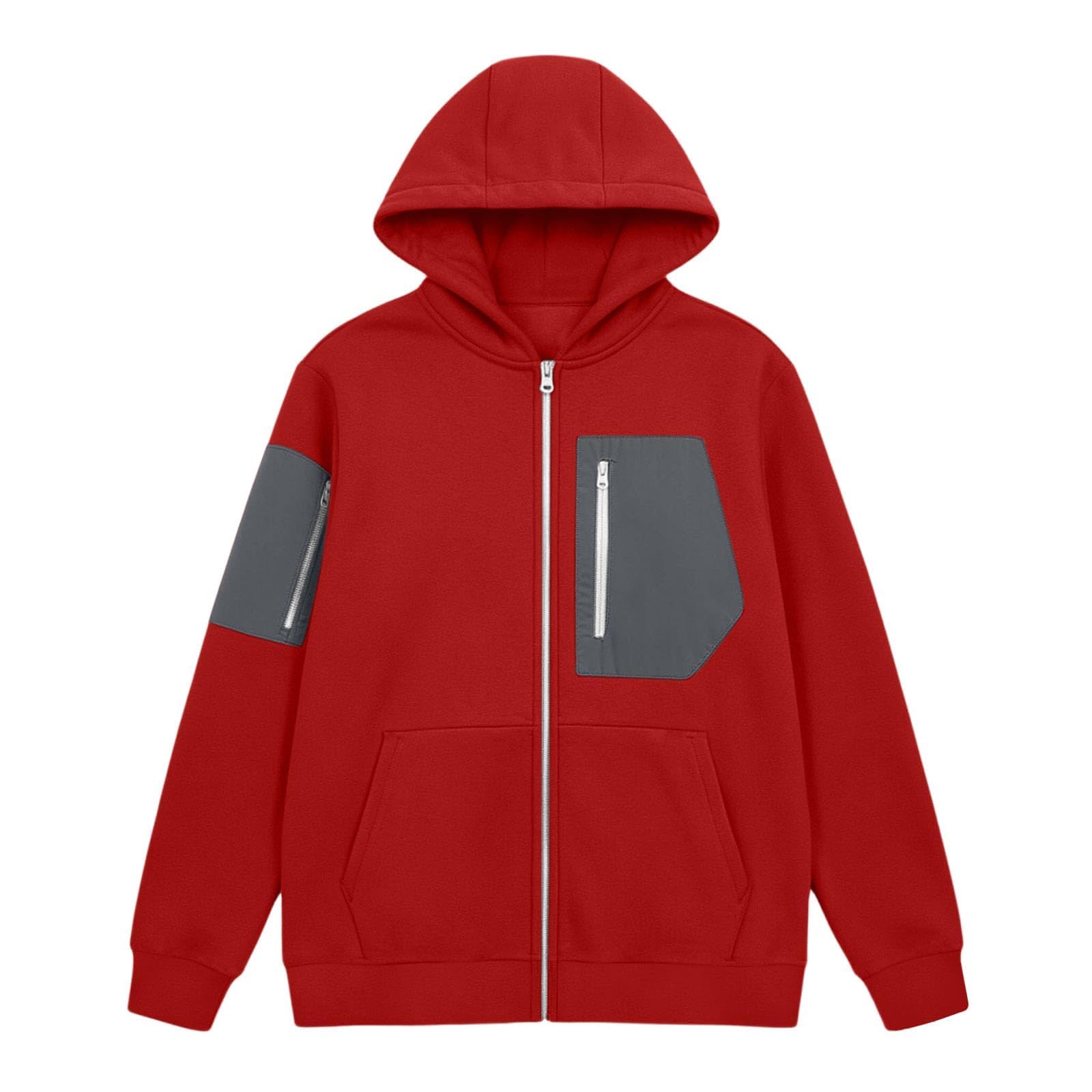 Generisch Sweatjacke Damen Mit Kapuze Sportjacke Casual Kapuzenjacke Zipper
