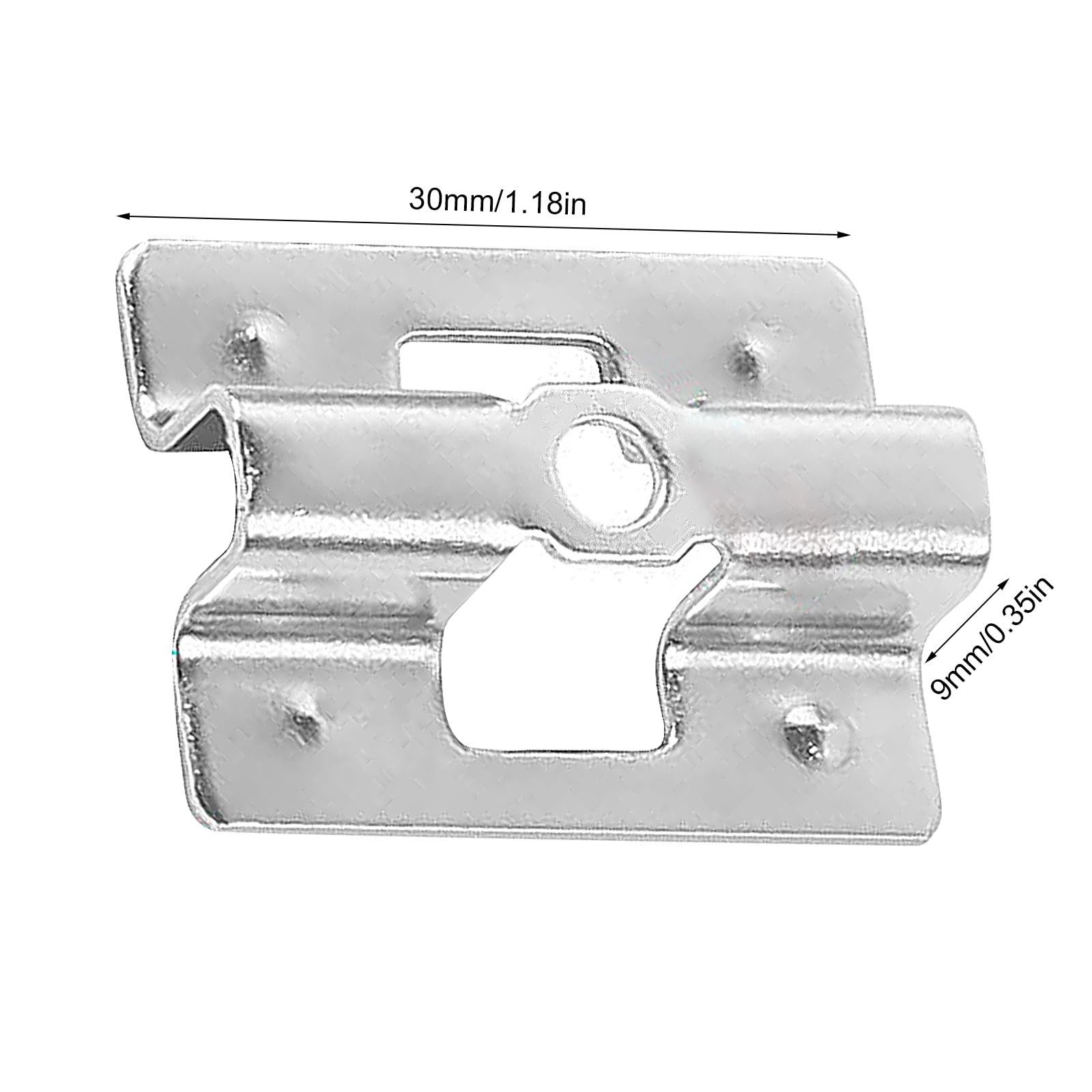 100 Stück Terrassenclips Edelstahl mit Schrauben,WPC Clips Edelstahl Terrassenclips Clips 6-9 mm WPC Dielen Befestigungsclips für Bambusholzboden Verschluss (9 mm)
