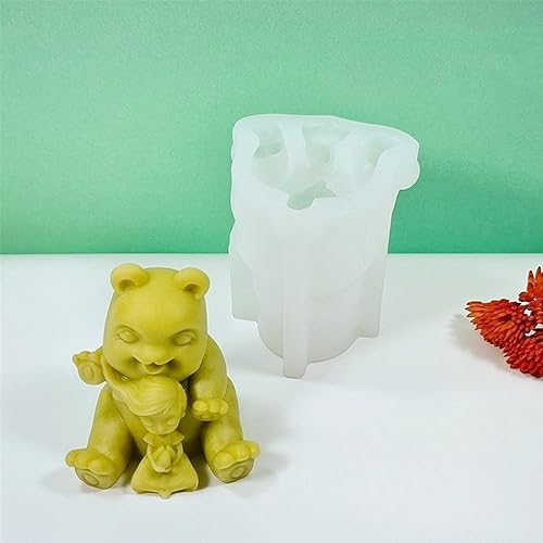 Miniatura 5 de Molde de silicona para velas perfumadas de animales y niñas, hecho a mano, vela perfumada de oso, molde epoxi, manualidades, para mujeres, niñas,