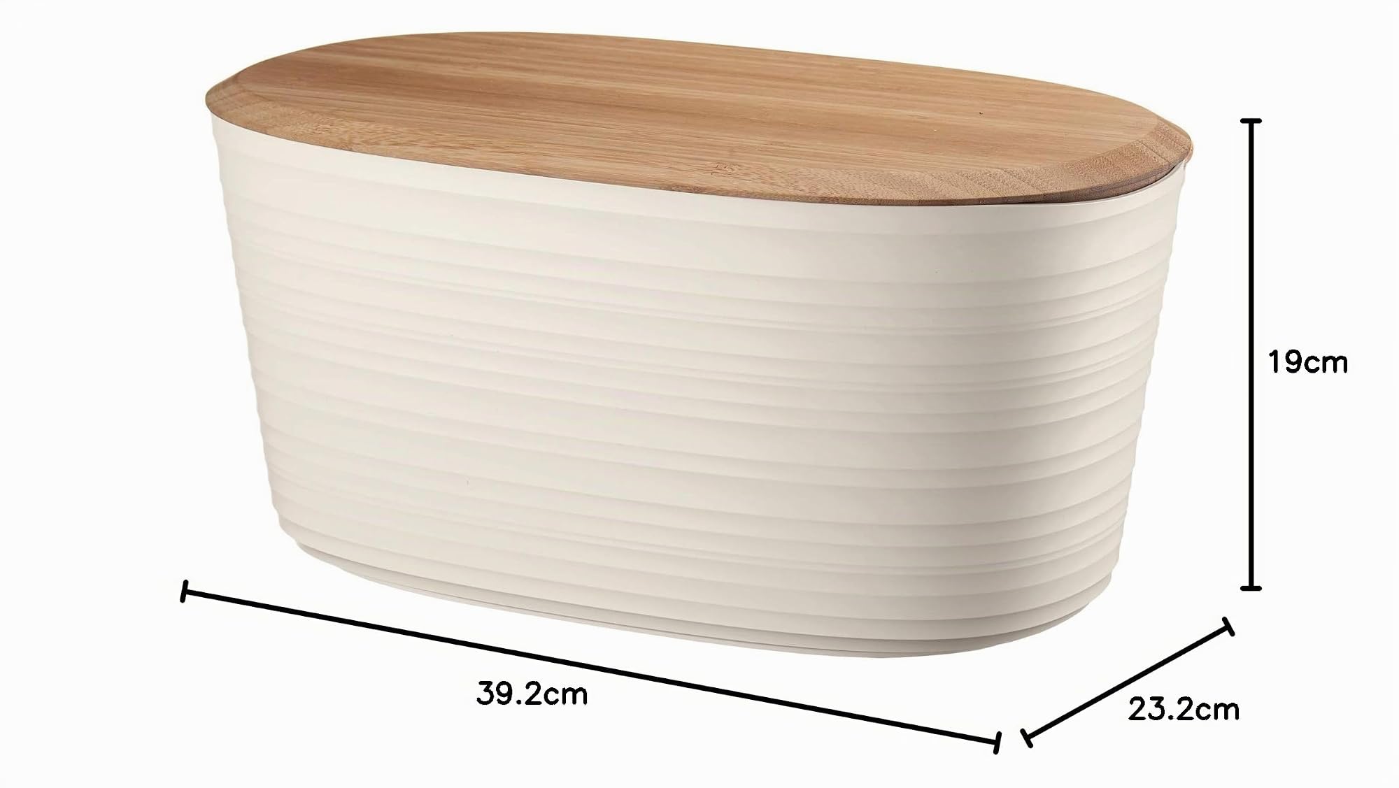Guzzini - Tierra, Brotkasten - Milchweiß, 39,2 x 23,2 x h19cm | 10lt - 179600156, Weiß