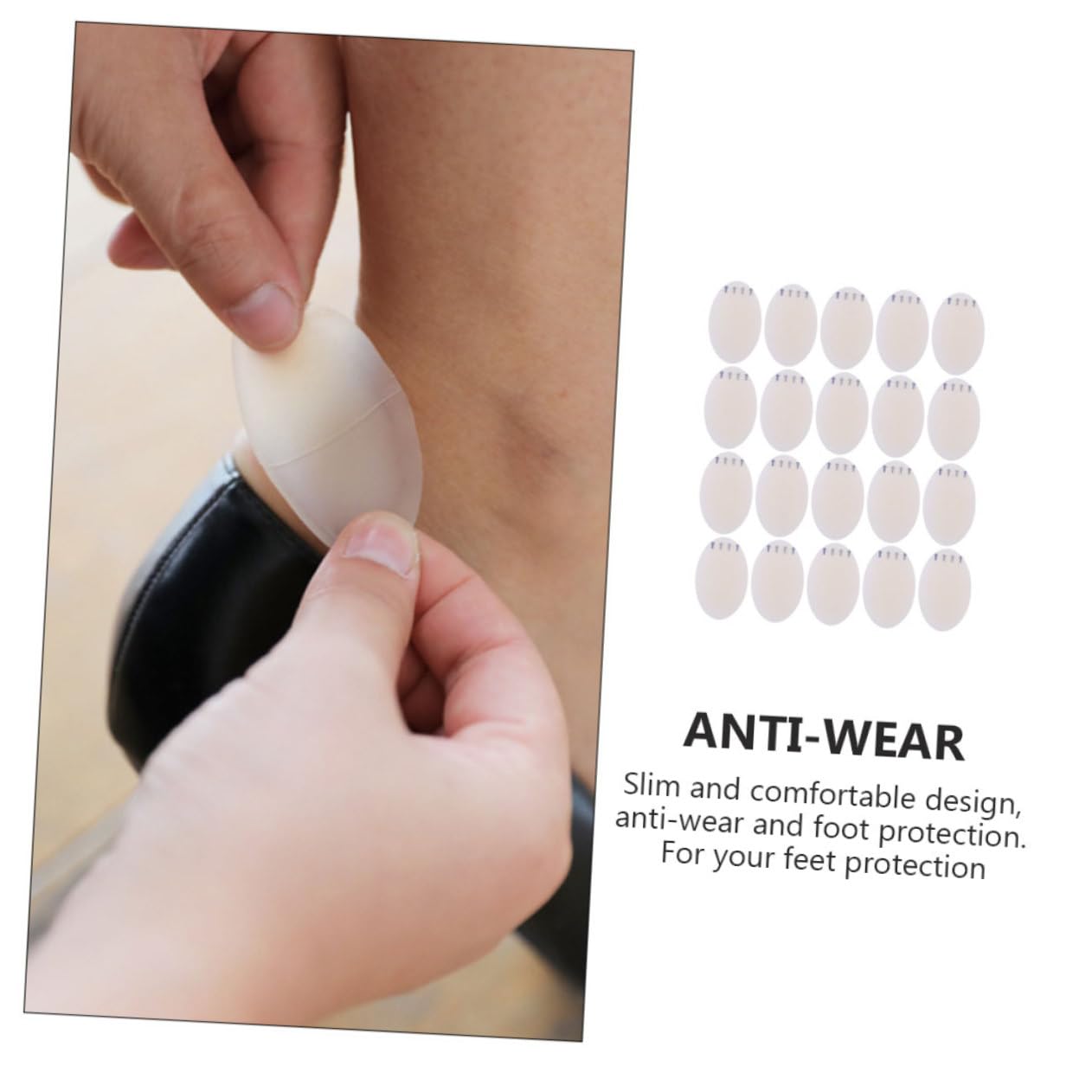 PACKOVE 60stücke Gel-pads Für Fersenblasen Atmungsaktive Selbsthaftende Schutzpolster Linderung Von Fußermüdung Und Blasenbildung Für Schuhen Stiefeln Und High Heels