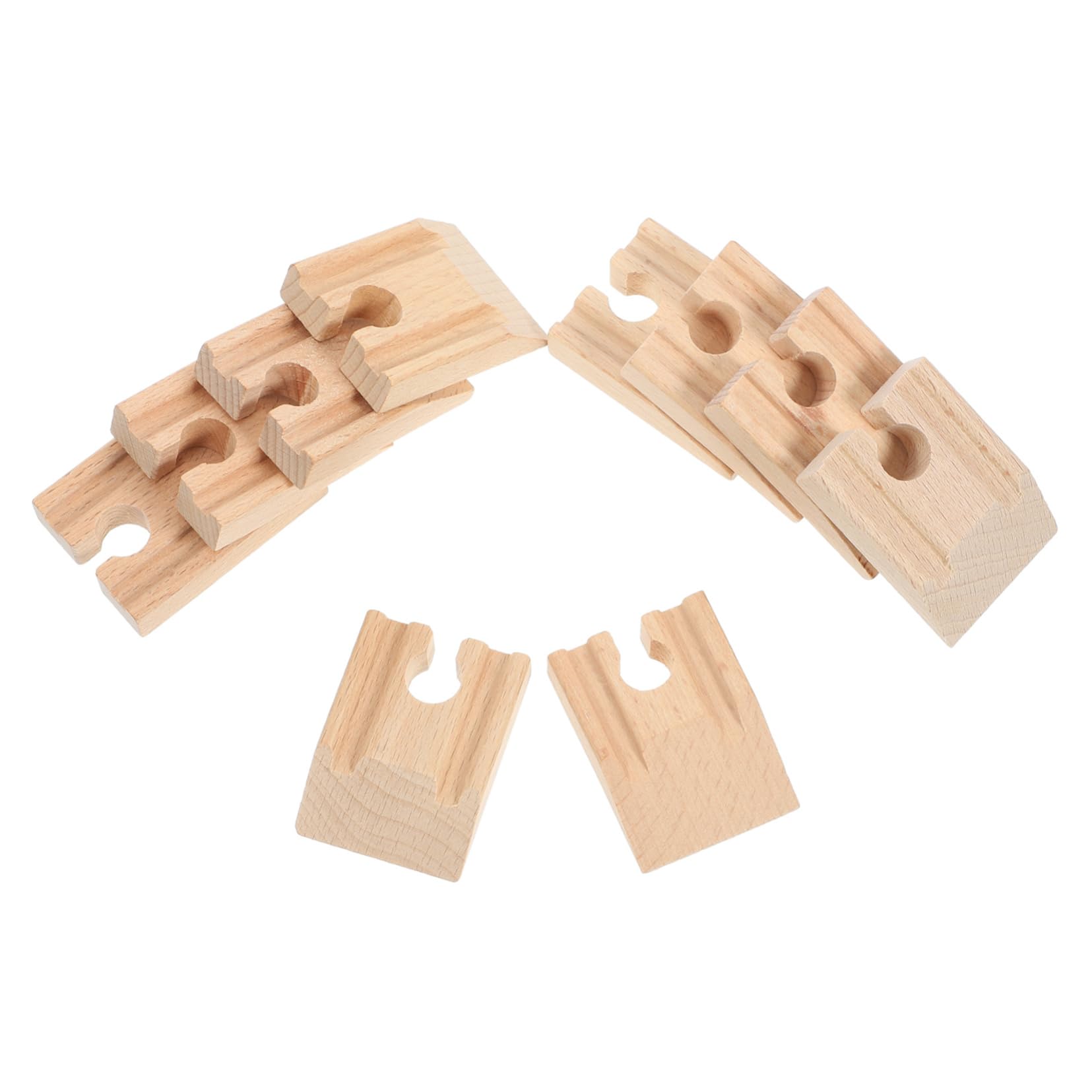 VICASKY 50stücke Teiliges Holzschienen Spielzeugzüge Stabil Und Langlebig Geeignet Für Holzeisenbahnen Fördert Kreativität Und Geschicklichkeit Für Modellbahnliebhaber