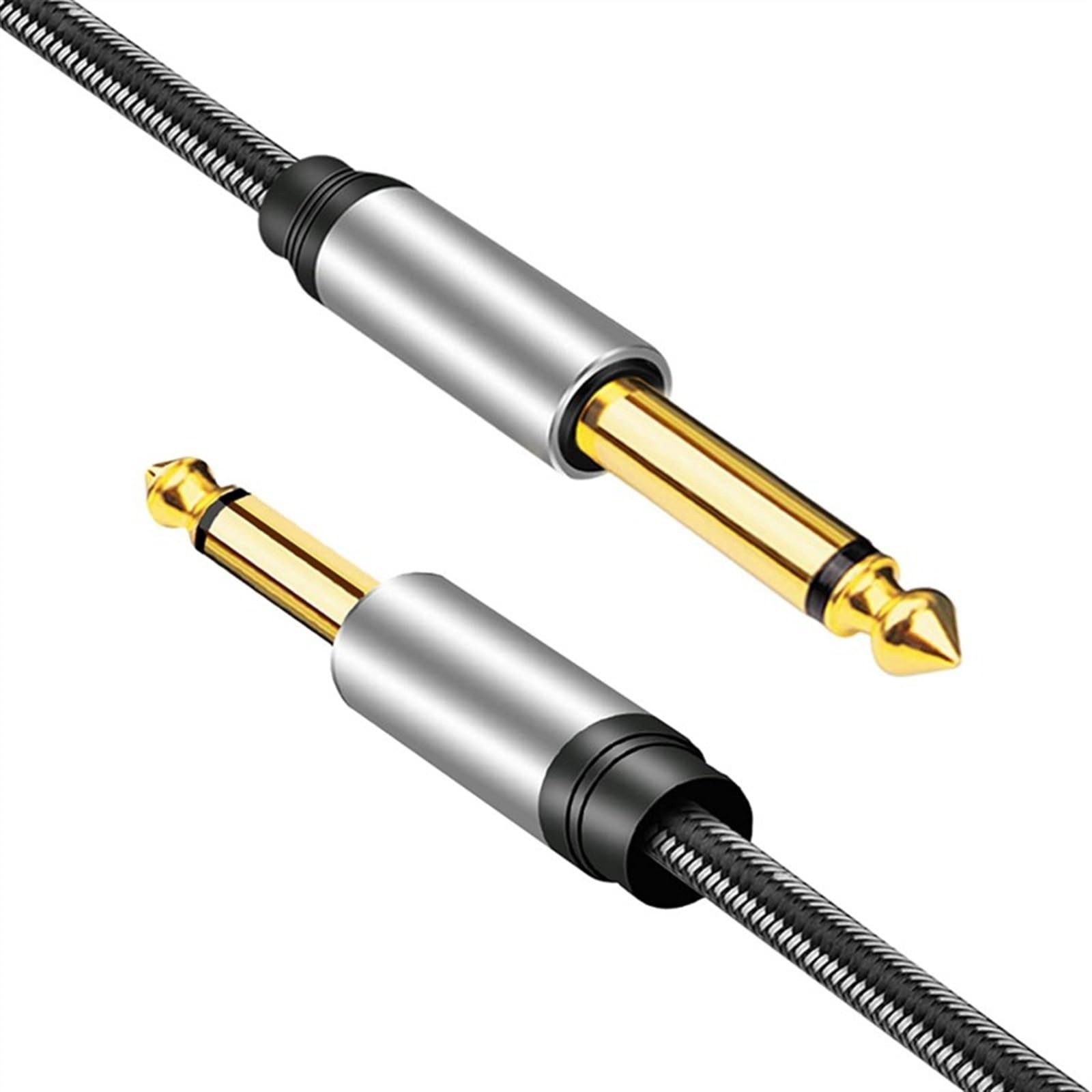 Kabel Audio Do Gitary Kabel audio instrumentu muzycznego 6,5 mm Duży dwużyłowy kabel połączeniowy męsko-męski 6,35 (Size : 8m)