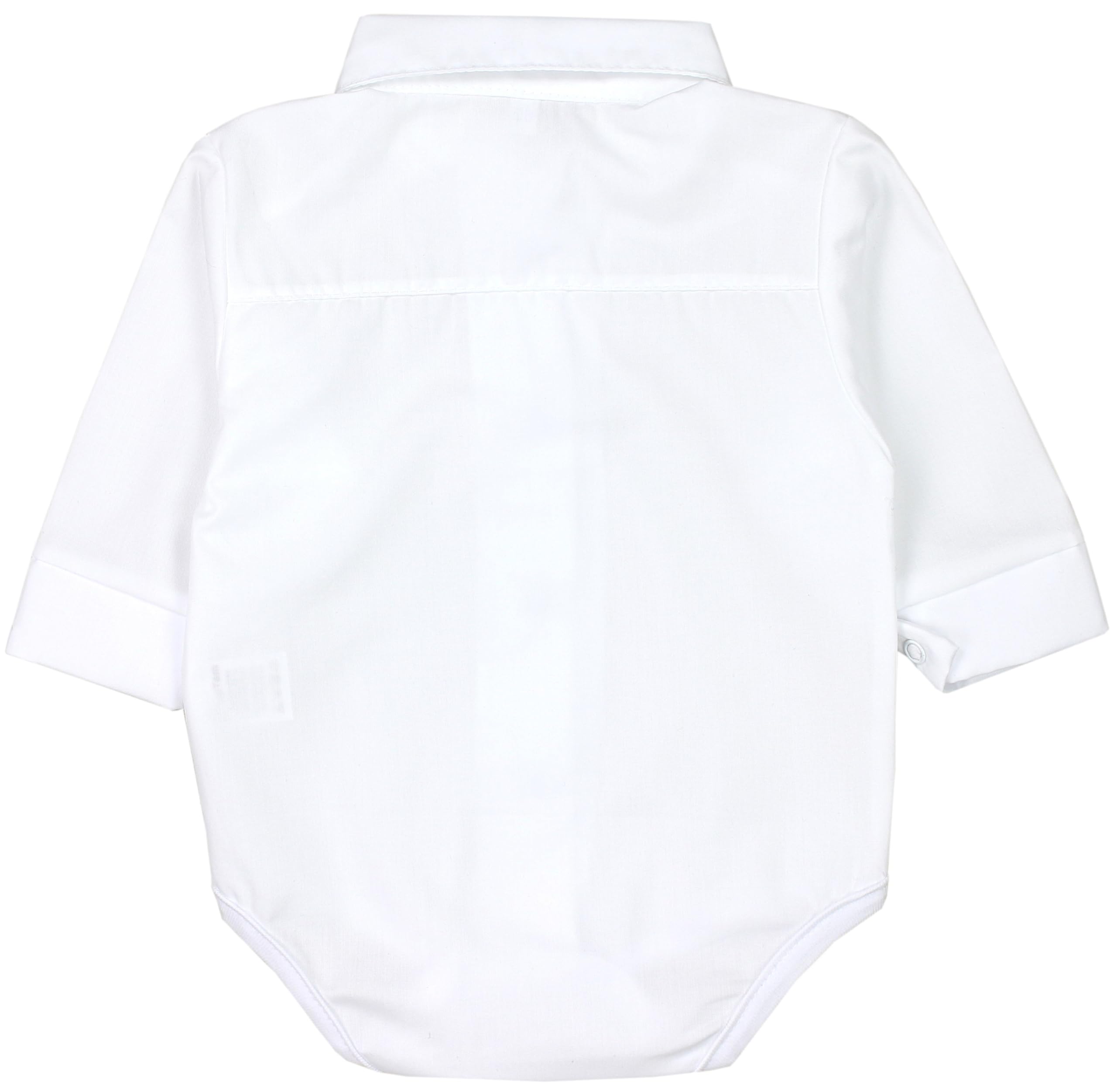 TupTam Baby Body Langarm Jungen mit Kragen – Hemdbody für Babys aus Baumwolle – Body Baby Festlich, Farbe: Weiß/Dunkelblaue Fliege, Kinder Größe: 74