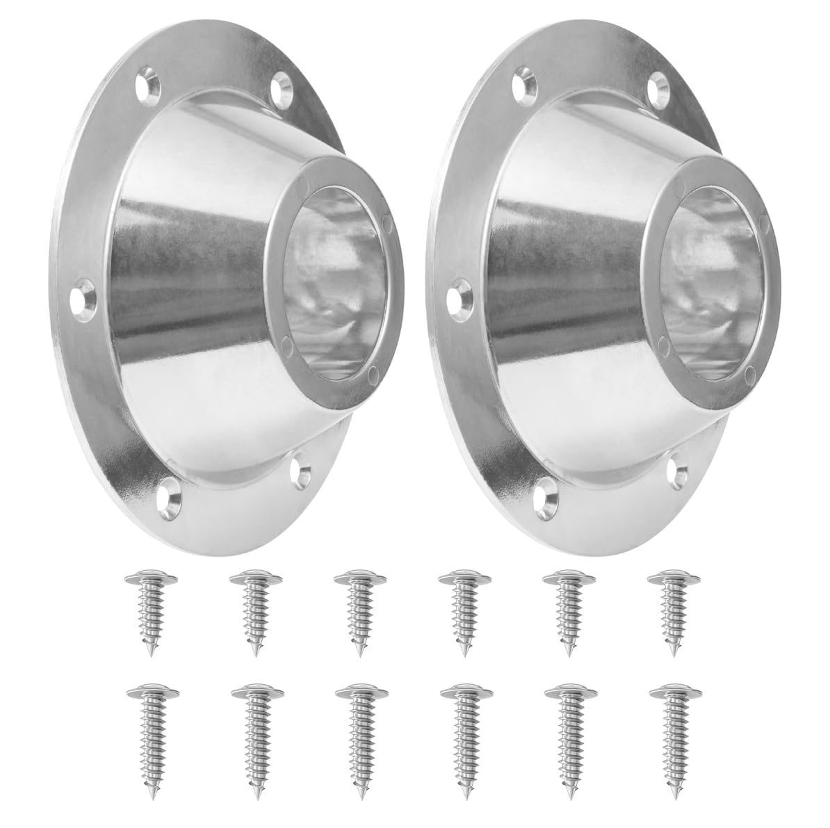 RV Table Base Mount 2PCS - Aluminum Pedestal Flange with Screws.Can be Used as a Camper Table Base Mount or Mounted in Trailers, RVs and Boats.2 RV