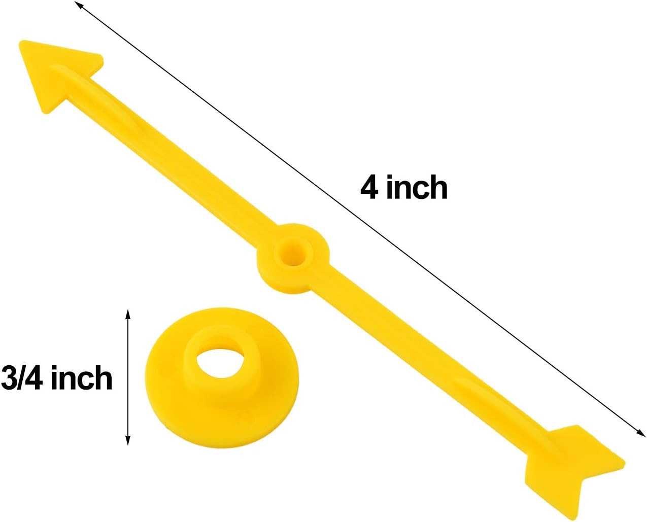 Tatuo 120 Pieces 4 Inch Arrow Spinners Board Game Spinner Plastic Arrow Game Spinners for School Party Supplies, 6 Colors