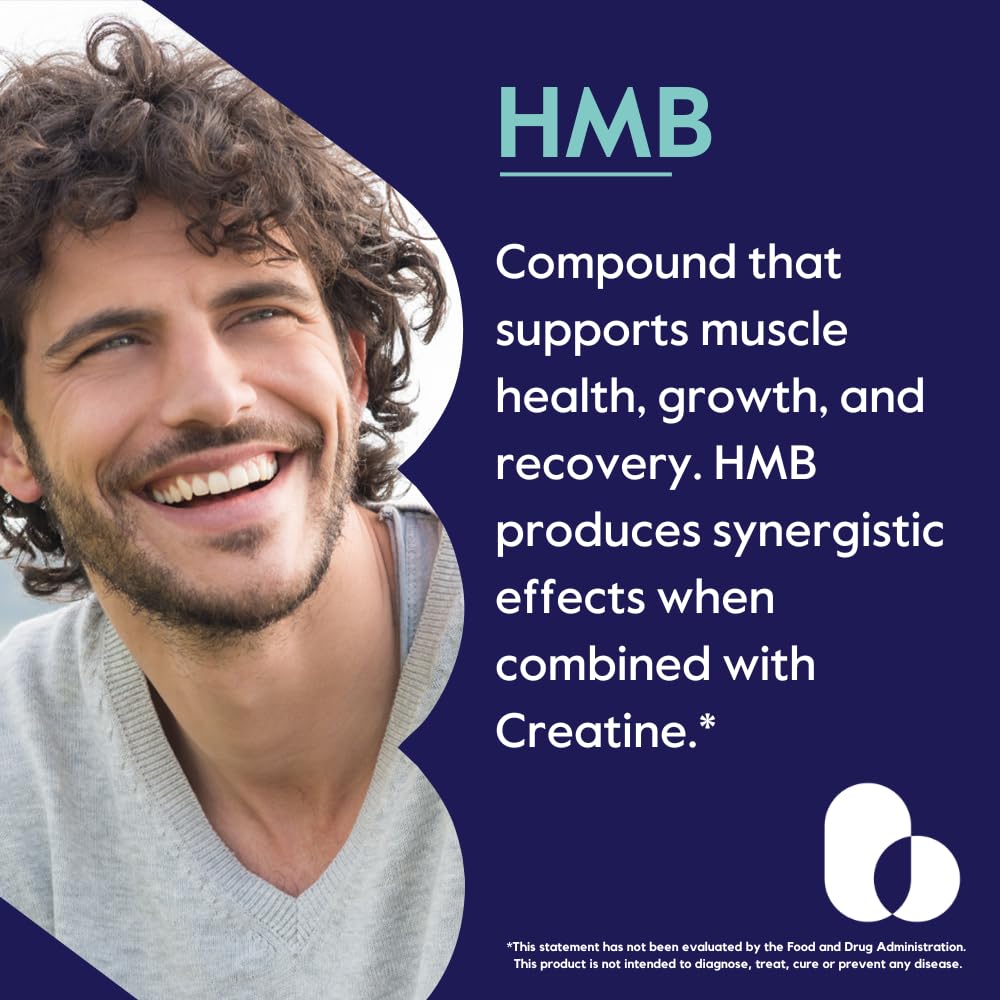 BESTVITE HMB 1000mg per Serving (240 Veg Caps) - No Stearates - Vegan — Amazon image 3