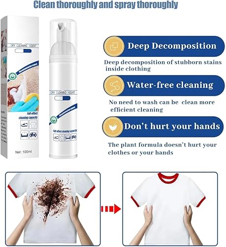 Miniatura 2 de Limpiador de espuma seca, limpiador de espuma seca, descontaminación, detergente de limpieza rápida, limpiador de espuma súper mágico para eliminar