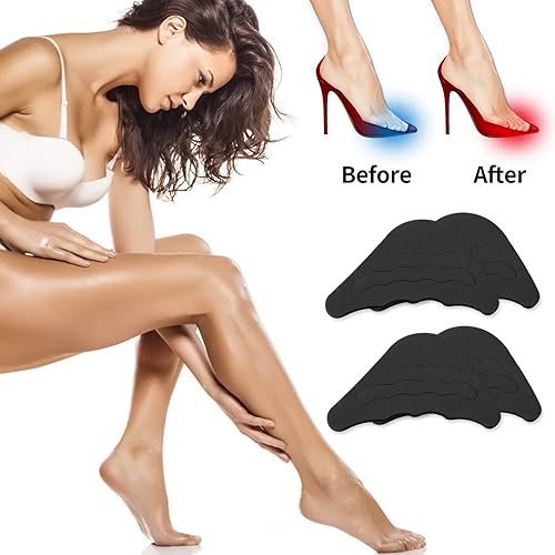 Miniatura 5 de Sibba 4 pares de rellenos de zapatos para zapatos grandes, incluye 2 pares de rellenos ajustables para los dedos del pie y 2 pares de empuñaduras de